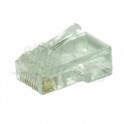 SPINA MOD. 8P8C CAT.6 NON SCHE Spina modulare RJ45 8P8C Cat.6 non schermate per cavo rigido e flessibile.  CAT.6 - 8P8C - Trefol