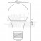 LAMPADINA BULBO LED  E27 12Vdc 10W 4000K