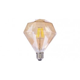 led diamond vetro ambr, 6w E27, 2200°K