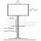 Carrello telescopico porta TV -37"-70" Supporto mobile da pavimento con mensola