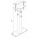 ZANCA TELESC.EMILIA C/PIASTRA REGOLABILE DA 60 A 105cm