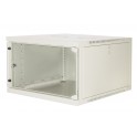ARMADIO RACK 6 UNITA' DA MURO COLORE GRIGIO CHIARO H 370 X  P 630 X L 570 MM    PORTA IN VETRO