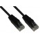 CAVO RETE CAT.6 UTP 0,5MT NERO SLIM CAVO RETE CATEGORIA 6 NON SCHERMATO UTP COLORE NERO HALOGENFREE