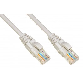 CAVO RETE CAT. 6 UTP SLIM 1,5M BIANCO CAVO RETE CATEGORIA 6 NON SCHERMATO UTP COLORE BIANCO HALOGENFREE MT 1,5 SLIM