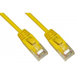 CAVO RETE CATEGORIA 6  UTP GIALLO 2 MT CAVO RETE CATEGORIA 6 NON SCHERMATO UTP COLORE GIALLO HALOGENFREE