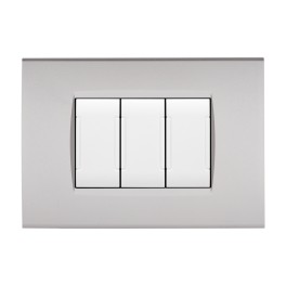 PLACCA TECNOPOL. ART 8004-04 4P GRIGIO CHIARO
