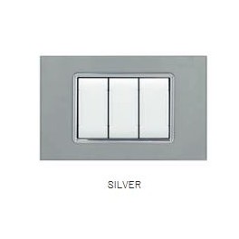 PLACCA VETRO ART 8004BL-3 4P SILVER