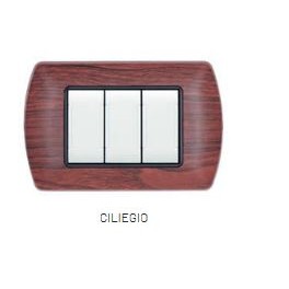 PLACCA METALLO T1 8804-12 4P CILIEGIO