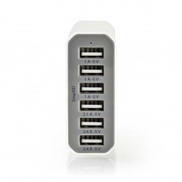 Caricabatterie da Parete 10.0 A 6 out Caricabatterie da Parete | 10.0 A | 6 uscite | USB-A | Bianco