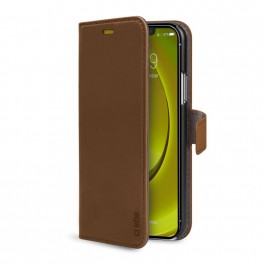CUSTODIA BOOK WALLET IPHONE 11 MARRONE Custodia a libro rigida con 3 tasche portatessere e tasca per documenti, chiusura con cli