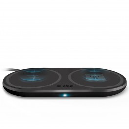Basetta di ricarica wireless doppia 10W + 10W per doppio smartphone