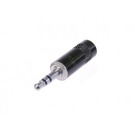 SPINA 3,5 STEREO VOLANTE NEUTRICK Jack 3,5 stereo a 3 poli con corpo in metello nero per cavi con diametro esterno 4 mm.