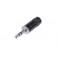 SPINA 3,5 STEREO VOLANTE NEUTRICK Jack 3,5 stereo a 3 poli con corpo in metello nero per cavi con diametro esterno 4 mm.