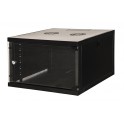 ARMADIO RACK 19" 6 UNITA' DA MURO NERO ARMADIO RACK 19" 6 UNITA' DA MURO PER RETI (A)350 X (L)540 X (P) 600 MM COLORE NERO