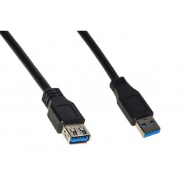 CAVO PROLUNGA USB 3.0 0,5MT CAVO PROLUNGA USB 3.0 CONNETTORI A MASCHIO/FEMMINA IN RAME MT 0,5
