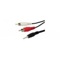 CAVO JACK ST.3,5 MM-2SP.RCA 1,2 MT 50 PZ