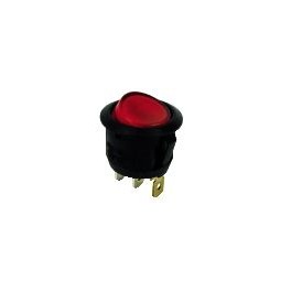 INTERRUTTORE .A BIL.UNIP.DA PANN.6A 250V Interruttore unipolare a bilancere luminoso rosso 230v
