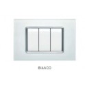 PLACCA VETRO GEM 6003BL-1 3P BIANCO