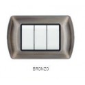 PLACCA METALLO T1 8803-09 3P BRONZO
