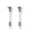 Cavo Sat  F-F Quick Maschio Ang 2 metri Cavo Satellitare | F-Quick Maschio Angolato - F-Quick Maschio Angolato | 2,00 m | Bianco