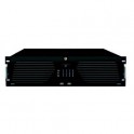 NVR per telecamere IP fino 12MP, 128 canali. Prestazioni: 12MP@25fps real time. Compressione video: H.265 - H.264. Porte di rete