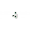 ADATTATORE SPINA 2P+T 10A/3 PRESE 2P+ ADATTATORE SPINA 2P+T 10A/3 PRESE 2P+T 10A BIANCO
