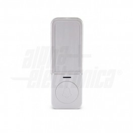 Trasmettitore aggiuntivo campanello Trasmettitore aggiuntivo campanello wireless bianco con pulsante cinetico, fino a 180m