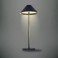 LAMPADA DA TAVOLO IN ALLUMINIA  3W NERA LIBERTY - LAMPADA DA TAVOLO IN ALLUMINIO A BATTERIA 3W NERA