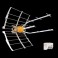 ANTENNA ELLIPSE UHF(C21-48)+ALIMENTATORE 12V(MULT.)