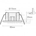 SUPPORTO LAMP.LED BIANCO GU10+