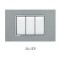 PLACCA VETRO ART 8003BL-3 3P SILVER