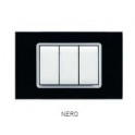 PLACCA VETRO ART 8004BL-2 4P NERO