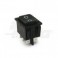 Pulsante bilancere 2P on/off/on F6.3 Deviatore - Nero - 2P - DPCO - (ON)/OFF/(ON) - 15A@250V - 6 term. faston 6,3