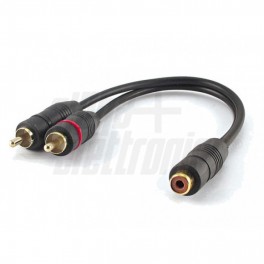 CAVO 2 SPINA  RCA AUDIO A PRESA RCA 0,2m Cavo da 2 spine RCA Audio a presa RCA Audio - 0,2m