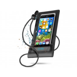 Custodia impermeabile per Smartphone fino a 5,5 pollici, certificazione IPX6, laccetto da collo incluso colore nero