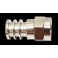 CONNETTORE F MASCHIO A CRIMPARE 5mm CONNETTORE F SPINA A CRIMPARE IN OTTONE NICHELATO PER CAVI Ø5mm
