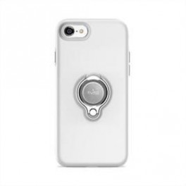 Puro Cover PC+TPU Magnet Ring per iPhone7/8 Plus 5,5"con anello girevole 360°e placca metallica Bian