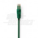 CAVO UTP CAT6 1,0M SP-SP RA/CO VERDE