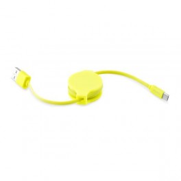 Puro Icon Cavo Micro Usb Retraibile 0,80m Giallo Fluo