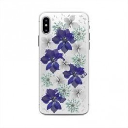 Puro Cover PC + TPU "Glam - Hippie Chic" per iPhone X / Xs 5.8" con Fiori, Viola