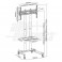Carrello telescopico porta TV -37"-70" Supporto mobile da pavimento con mensola