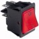 INTERRUTTORE  BIPOLARE  LUMINOSO ROSSO