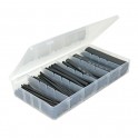 TERMORETRAIBILE BLACK 100PZ 10CM BOX SC Kit composto da: 30x Ø 1,5mm / 30x Ø 2,5mm / 20x Ø 4,0mm / 10x Ø 6,0mm / 6x Ø 10mm / 4x