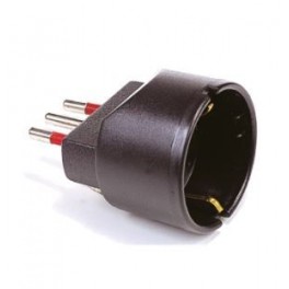 ADATTATORE SCHUKO 10A NERO