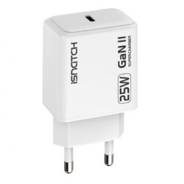 ALIMENTATORE USB-C GAN 25W Alimentatore gan type-c 3a 25w bianco