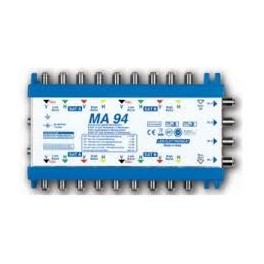 Multiswitch LEGACY in cascata a 9 cavi Attivo passante 4 derivate +1dB Tv Terr. -15 dB