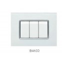 PLACCA VETRO JOY 5004BL-1 4P BIANCO