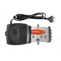 Amplificatore di linea VHF-UHF a linee separate per interno, 20 dB  2 att. coax  uscita 125 dB?V 1TX20
