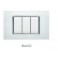 PLACCA VETRO ART 8004BL-1 4P BIANCO