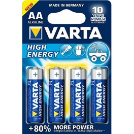 BATTERIA VARTA  AA STILO  BLISTER 4 PZ SERIE BLU HIGH ENERGY 39500125